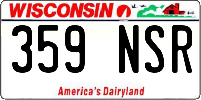 WI license plate 359NSR