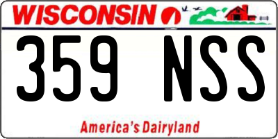 WI license plate 359NSS