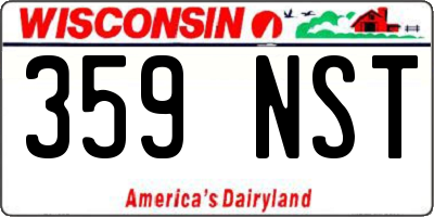 WI license plate 359NST