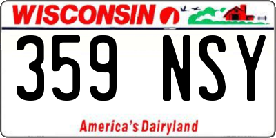 WI license plate 359NSY