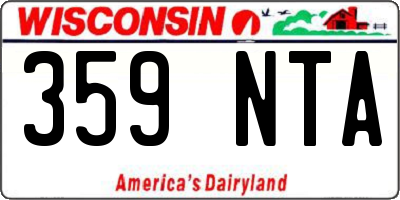 WI license plate 359NTA