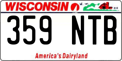 WI license plate 359NTB