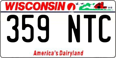 WI license plate 359NTC