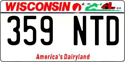 WI license plate 359NTD