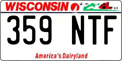 WI license plate 359NTF