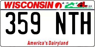 WI license plate 359NTH
