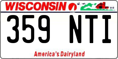WI license plate 359NTI