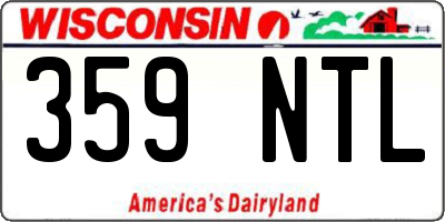 WI license plate 359NTL