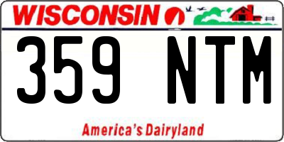 WI license plate 359NTM