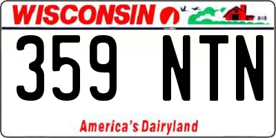 WI license plate 359NTN