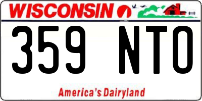 WI license plate 359NTO