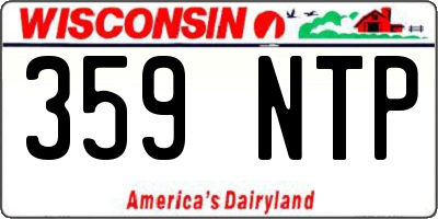 WI license plate 359NTP