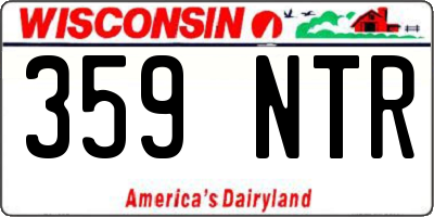 WI license plate 359NTR