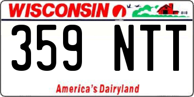 WI license plate 359NTT