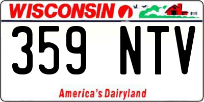 WI license plate 359NTV