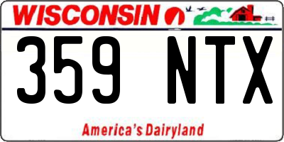 WI license plate 359NTX