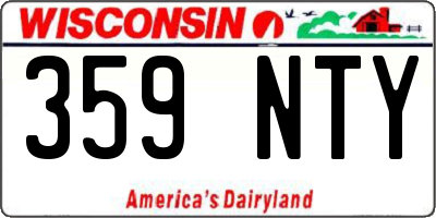WI license plate 359NTY