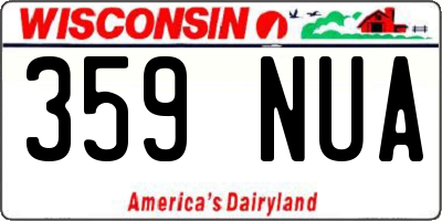 WI license plate 359NUA