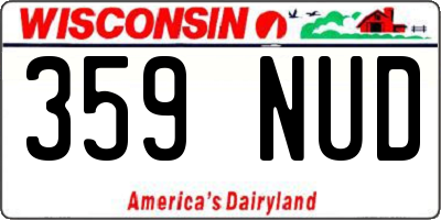 WI license plate 359NUD
