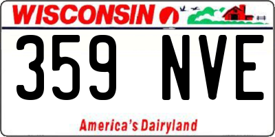 WI license plate 359NVE