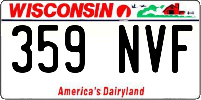 WI license plate 359NVF
