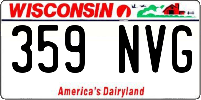 WI license plate 359NVG
