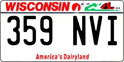 WI license plate 359NVI