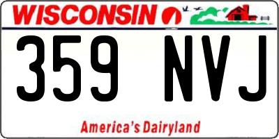 WI license plate 359NVJ