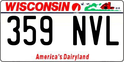 WI license plate 359NVL