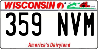 WI license plate 359NVM