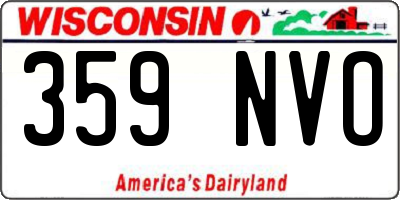 WI license plate 359NVO