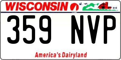 WI license plate 359NVP