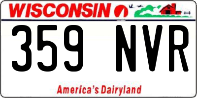 WI license plate 359NVR