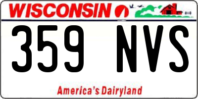 WI license plate 359NVS