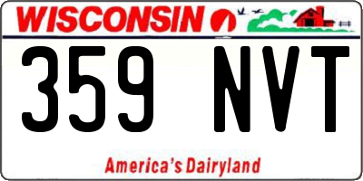 WI license plate 359NVT
