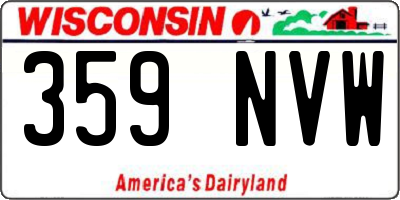 WI license plate 359NVW