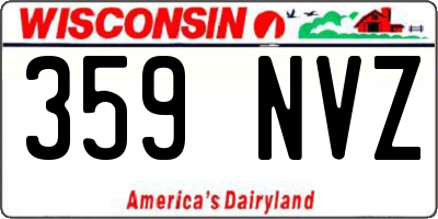 WI license plate 359NVZ