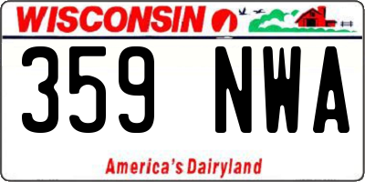 WI license plate 359NWA