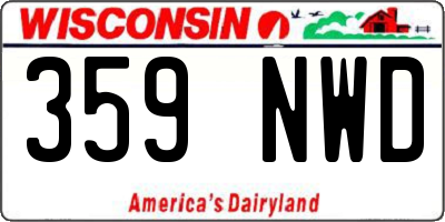 WI license plate 359NWD