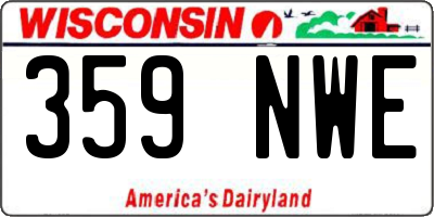WI license plate 359NWE