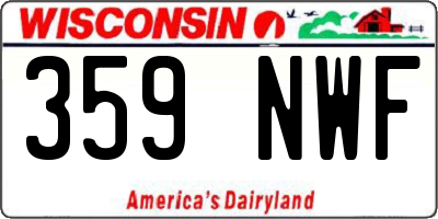 WI license plate 359NWF