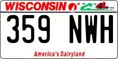WI license plate 359NWH