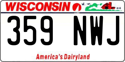 WI license plate 359NWJ