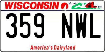 WI license plate 359NWL
