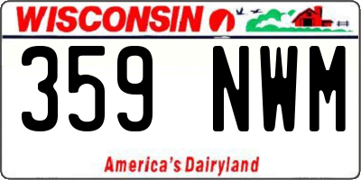 WI license plate 359NWM