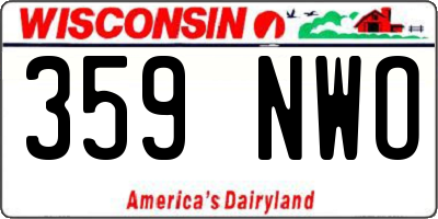 WI license plate 359NWO