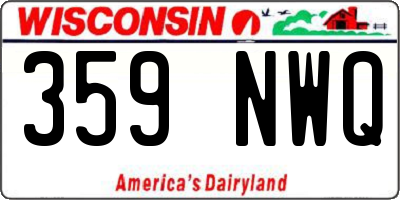 WI license plate 359NWQ
