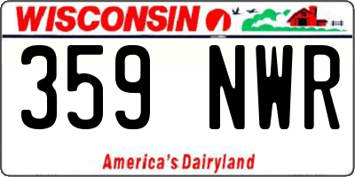 WI license plate 359NWR