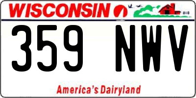 WI license plate 359NWV