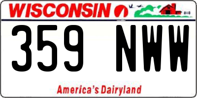 WI license plate 359NWW